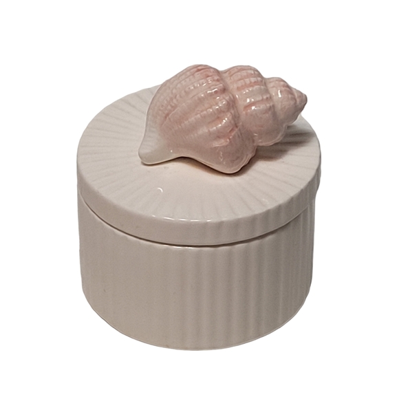 Vintage Fitz & Floyd Sea Shell Shiny Trinket Box - Picture 7 of 10